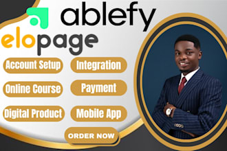 set up elopage automation ablefy io systeme io and ontraport online course