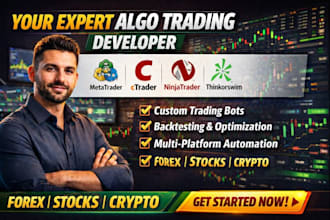 be your expert algo trading developer for metatrader, ctrader ninjatrader, tos