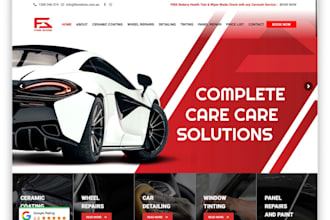 build a website for mechanic workshop, car wash, auto detailing, car showroom