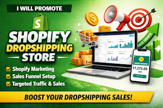 promote shopify dropshipping store shopify marketing sales funnel promotion