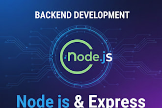 develop custom API backend in node js express and mongodb