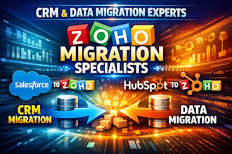 migrate your data to zoho CRM from salesforce, hubspot or any platform