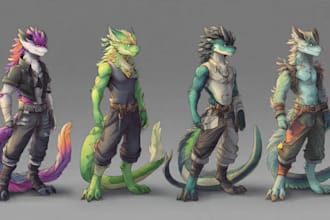 draw furry or scalie art of your character