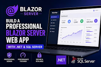build a professional blazor server web app with dotnet and sql server