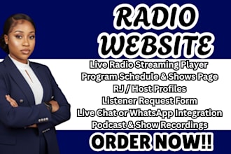 design a radio site radio show site online radio podcast website media site