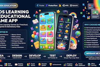 develop a kids learning and educational game app