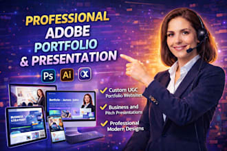 design personal adobe ugc digital portfolio website or business presentation