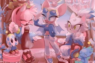 do sonic illustration, sonic animation, sfw or nsfw sonic in sonic art style