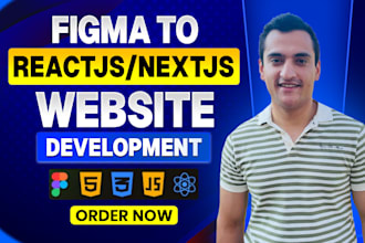 convert your design to reactjs or nextjs website