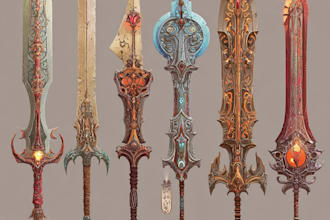 draw your prop or fantasy weapon designs for you