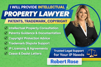 handle trademark disputes, copyright patents and IP agreements