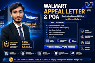 write walmart suspension appeal letter and poa