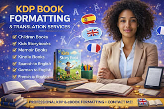 be professional english book translation christain kdp book and ebook formatting
