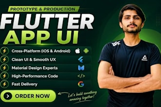 create app prototype flutter and production ui