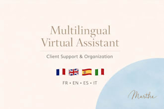 multilingual virtual assistant business and client support