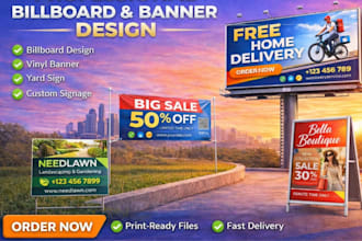 design billboard design vinyl banner banner design yard sign and signage design
