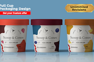 design ice cream packaging for retail and wholesale brands
