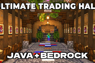 build a professional minecraft villager trading hall for java and bedrock