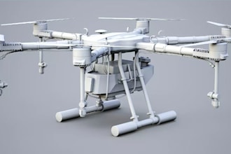design agricultural crop spraying drone 3d drone model, 3d model for manufacture