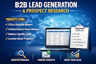 be your b2b lead generator and prospect researcher