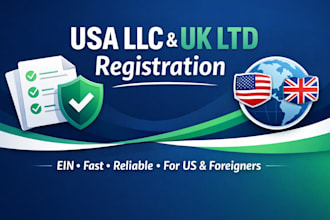 register your USA llc or UK ltd and obtain ein