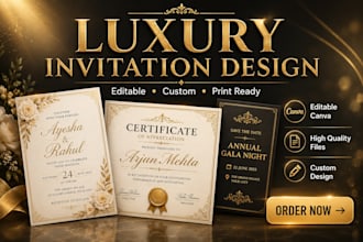 design editable wedding invitation certificate and event card