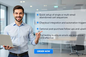 set up abandoned cart email funnel for shopify woocommerce  pod stores