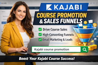 do online course promotion kajabi business coaching course SEO, sales funnel