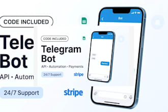 create professional telegram bot with API and automation