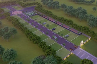 develop residential masterplan layout, modern living, gated community landscape