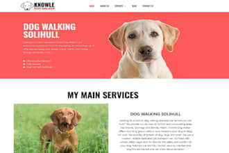 dog walking website pet sitting website pet grooming website on wordpress or wix