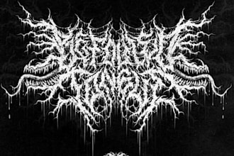 create a metal logo with hidden dark symbols