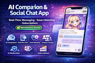 build ai companion or social chat app with real time messaging and subscription