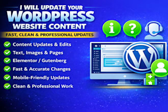 update your wordpress website content