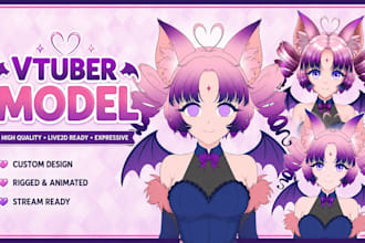 design live2d model anime vtuber model anime character