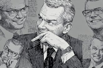 draw a wsj style hedcut portrait