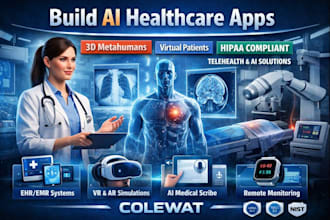 build ai healthcare app 3d avatar humanoid multitenant saas ai voice changer app