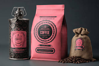 do coffee bag , label , product packaging ,pouch design