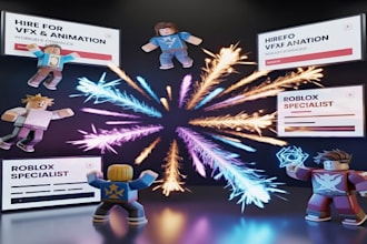 create roblox vfx, animation and roblox ui