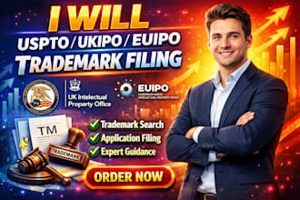 file uspto, ukipo and euipo trademark