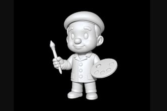 create 3d printable toy model, 3d toy asset,3d toy figurine, anime figure 3d bjd