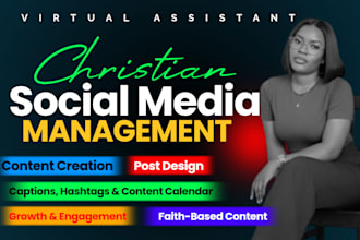 create, manage, promote instagram and facebook page for christian ministries