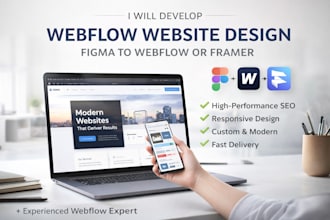 develop webflow website design figma to webflow or framer webflow expert