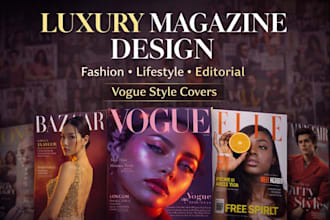 design a luxury fashion or lifestyle magazine
