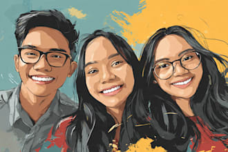 draw your amazing realistic vector portrait