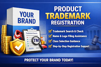assist with product trademark search and registration