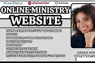 online ministry website ministry website site redesign church donation website
