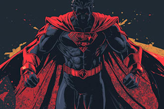create amazing design and super hero manga art