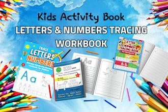 create a fun and educational kids letters and numbers tracing activity book