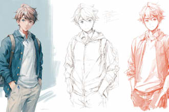 sketch you color anime sketch art